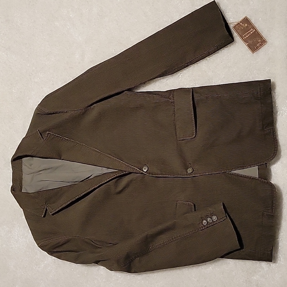 NWT J. Crew olive green vintage corduroy blazer/sports coat, size medium
